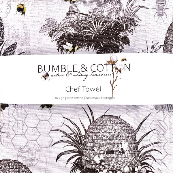 Bee’s & Hives Chef Towel || Nature Inspired Kitchen Towel