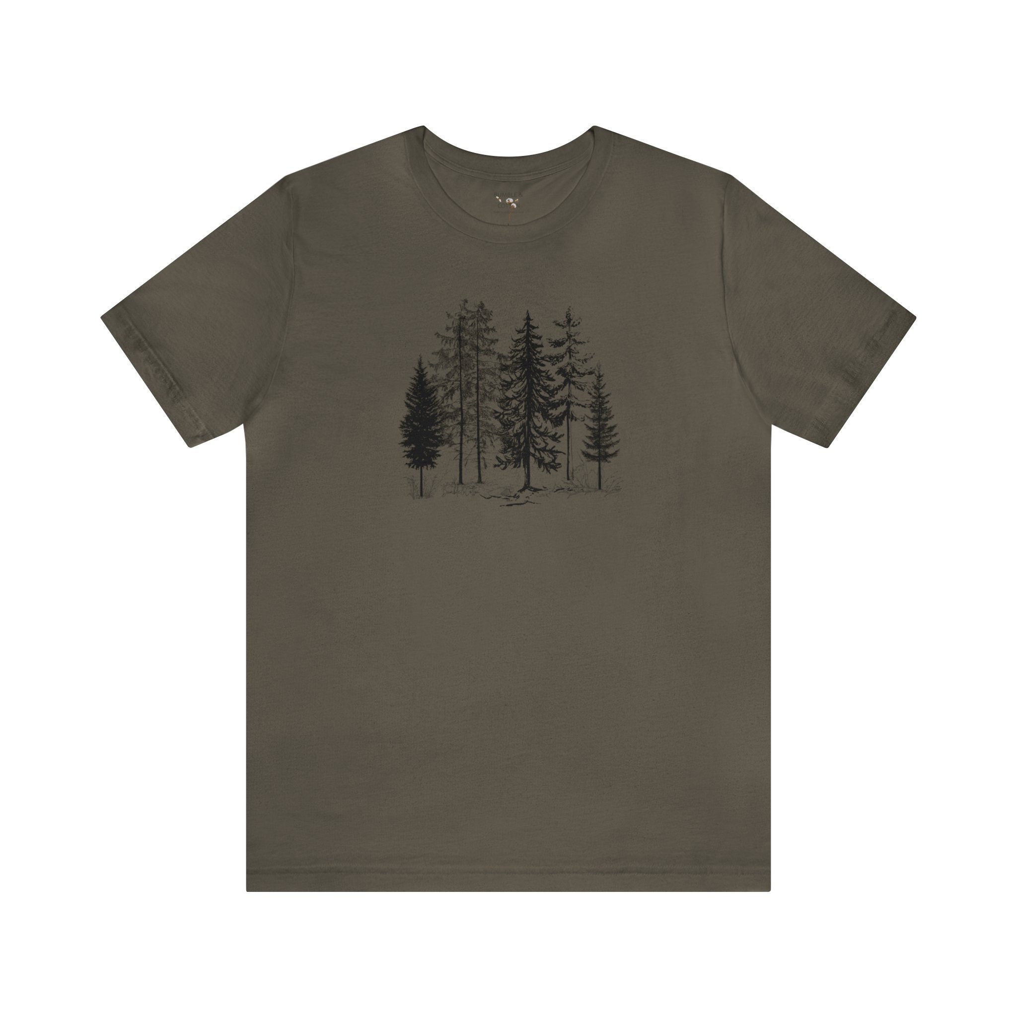 Tシャツ・カットソー EiDER FORET Forest Short Sleeve Round T-ShirtWhite DMM24258W BlueTee.jpg?v=1652395210