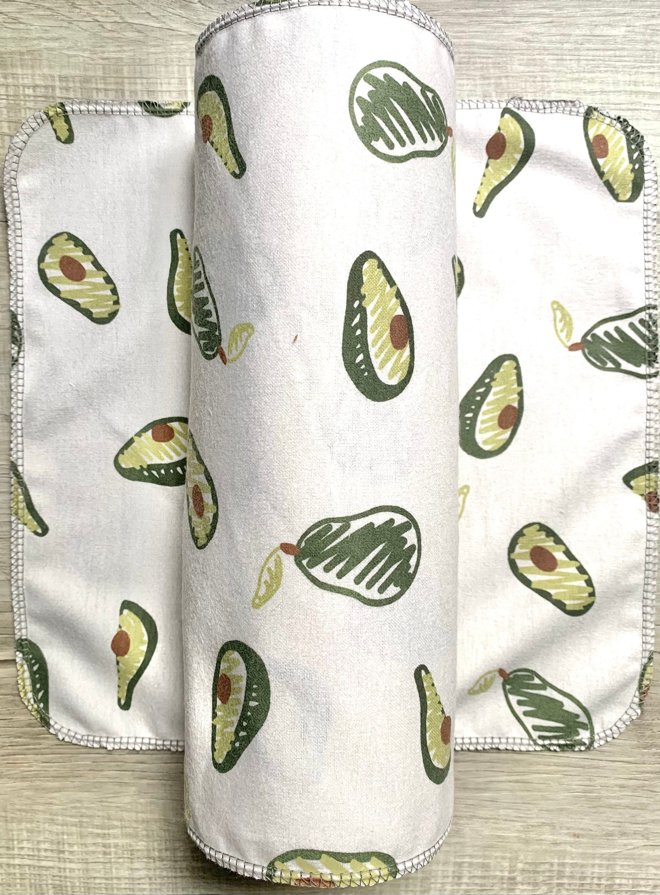 Avocado Paperless Towels Unpaper Towels Eco Sustainable Zero Waste Kitchen  12x12 Sheets 
