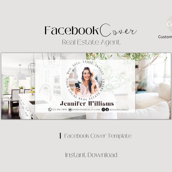 Realtor Facebook Cover | Realtor Marketing | Realtor Facebook | Facebook Cover Photo | Real Estate Template | Facebook Canva