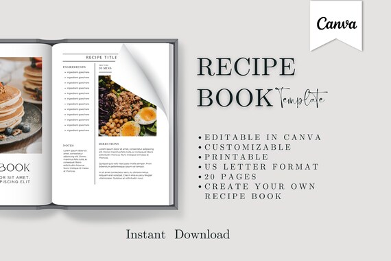 Recipe Book Template for Canva (1084172)