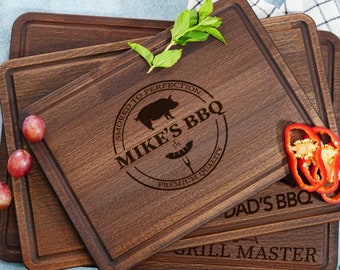 Custom Cutting Board, Engraved Cutting Board, Bbq Cutting Board, Personalized Cutting Board, Grill Master Cutting Board, Meat Carving Board