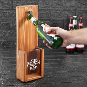 Personalized Wall Mount Beer Opener, Custom Gift for Him, Dad Gift, Custom Gift for Husband, Groomsmen Gifts, Anniversary Gift