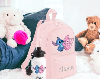 Personalised Stitch Backpack and Water bottle | Toddler Nursery Bag | Any Name School Bag | Stitch Backpack | Stitch Rucksack