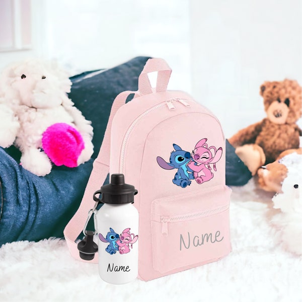 Personalised Stitch Backpack and Water bottle | Toddler Nursery Bag | Any Name School Bag | Stitch Backpack | Stitch Rucksack