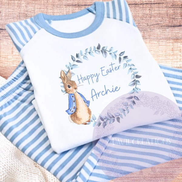 Easter PJs, Flopsy Rabbit PJ's, Rabbit pyjama, Easter Pjs, Easter pyjamas, Easter Rabbit T-Shirt, flopsy pjs, Peter rabbit pjs