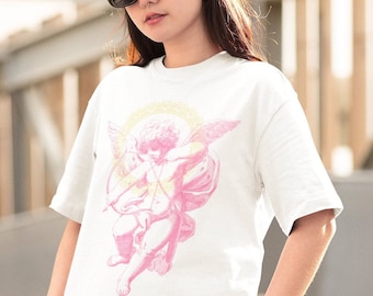 Coquette Angelcore Cherub Shirt Coquette Kleding Engel Shirt Pastel Kleding Licht Academia Shirt Coquette Aesthetic Angel Aesthetic Shirt