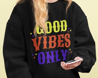 Clowncore Sweater Good Vibes Only Mental Health Sweater Clowncore Aesthetic Mental Health Shirt Mental Health Crewneck