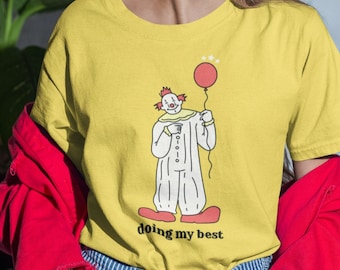 Clowncore Shirt Clowncore Clothing Kidcore Shirt Kidcore Clothing Doing My Best Mental Health Shirt Mental Health Awareness Preppy Clothes