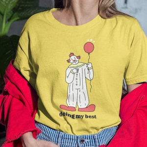 Clowncore Shirt Clowncore Clothing Kidcore Shirt Kidcore Clothing Doing My Best Mental Health Shirt Mental Health Awareness Preppy Clothes