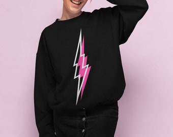 Suéter con rayo Suéter moderno Suéter Y2K Suéter preppy Suéter con rayo Cuello redondo Cuello redondo moderno Cuello redondo Y2K Cuello redondo preppy