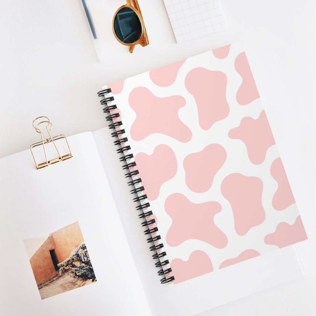 Lilac Cow Print Spiral Notebook for Sale by maobao