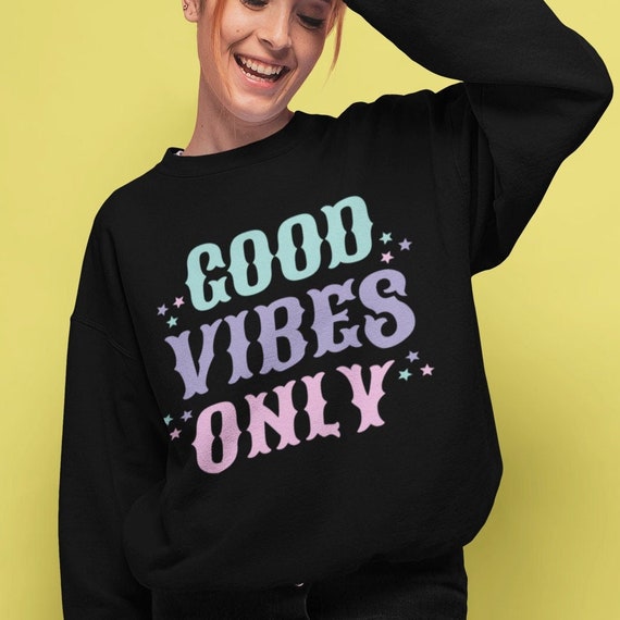 Clowncore Sweater Pastel Clowncore Good Vibes Only Mental Health Sweater Clowncore Aesthetic Mental Health Sweatshirt Good Energy Shirt