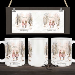 Somos como un copo de nieve diferente en nuestra hermosa manera Diseño de taza de sublimación 11 oz (o 12 oz) y plantilla de envoltura completa de 15 oz, descarga digital