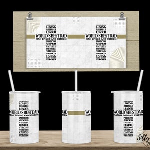Cross World Best Dad Mann Gottes Religiöse Sublimation Gerade Schnabeltasse Becher Design, 12 oz. Vollständige Wrap-Vorlage für Kinder, digitaler Download