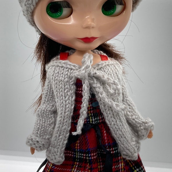 Blythe Doll Elf Clothes, Blythe Sweater and Hat, Blythe Doll Coat and Hat, Knitted Crocheted Sweater