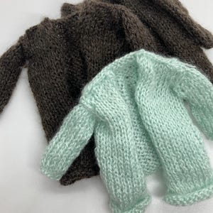 Hand Knit Mohair Blythe Doll Cardigan Sweater, Custom Colors