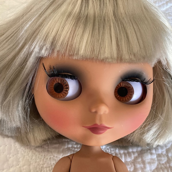 Blythe Doll, Clone White Bobbed Hair, Matte face Blyth doll