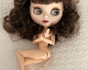 Miss Outdoor  Blythe Nude Doll from factory w/stand 