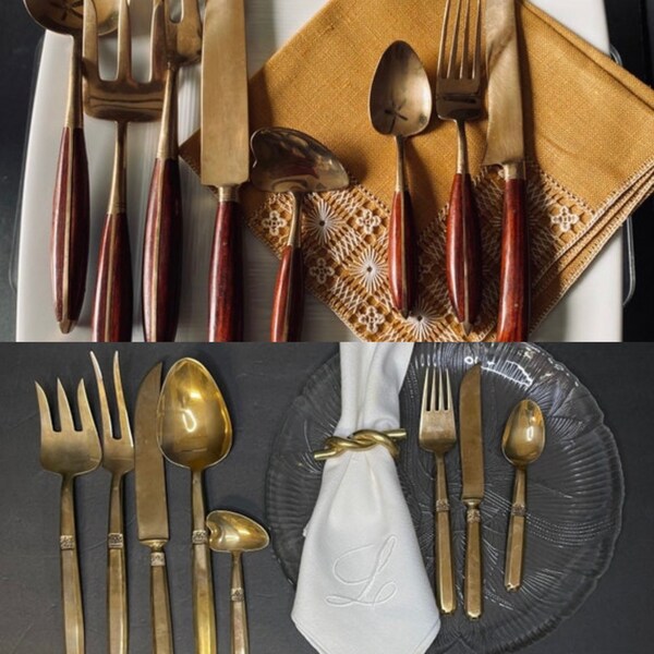 Thailand Gold Flatware Etsy
