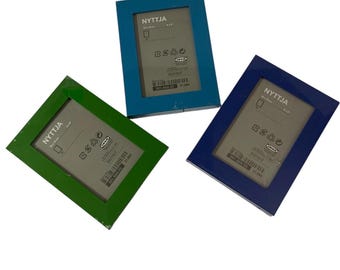 Nyttja IKEA Photo Frames 4” X 6” Green, Turquoise, Blue Sets Of 2.
