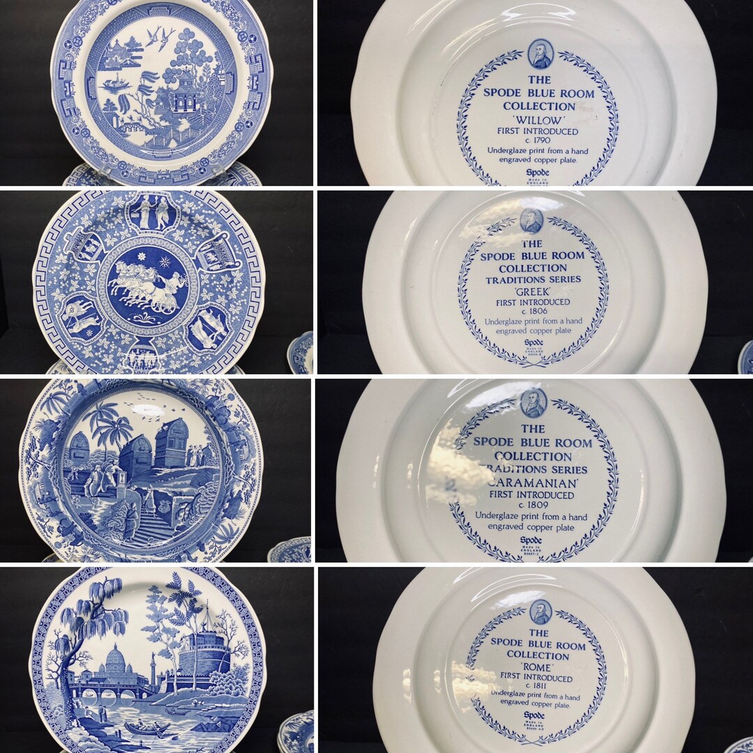 Vintage 10 1/4 Spode Plates 8 Different Patterns the Spode Etsy