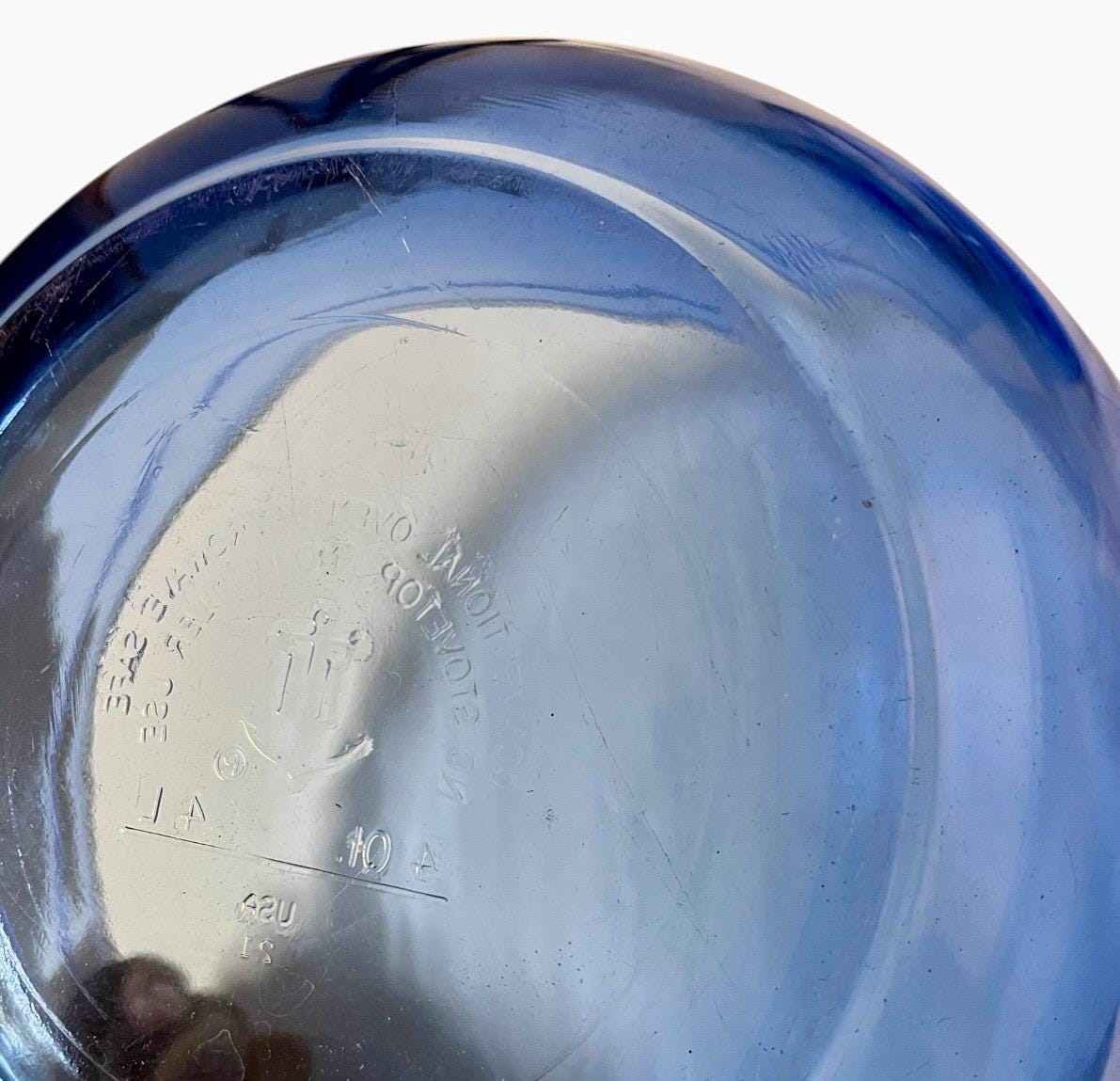 Cobalt Blue Glass Nesting Mixing Bowls Anchor Hocking Set of 2. - Etsy