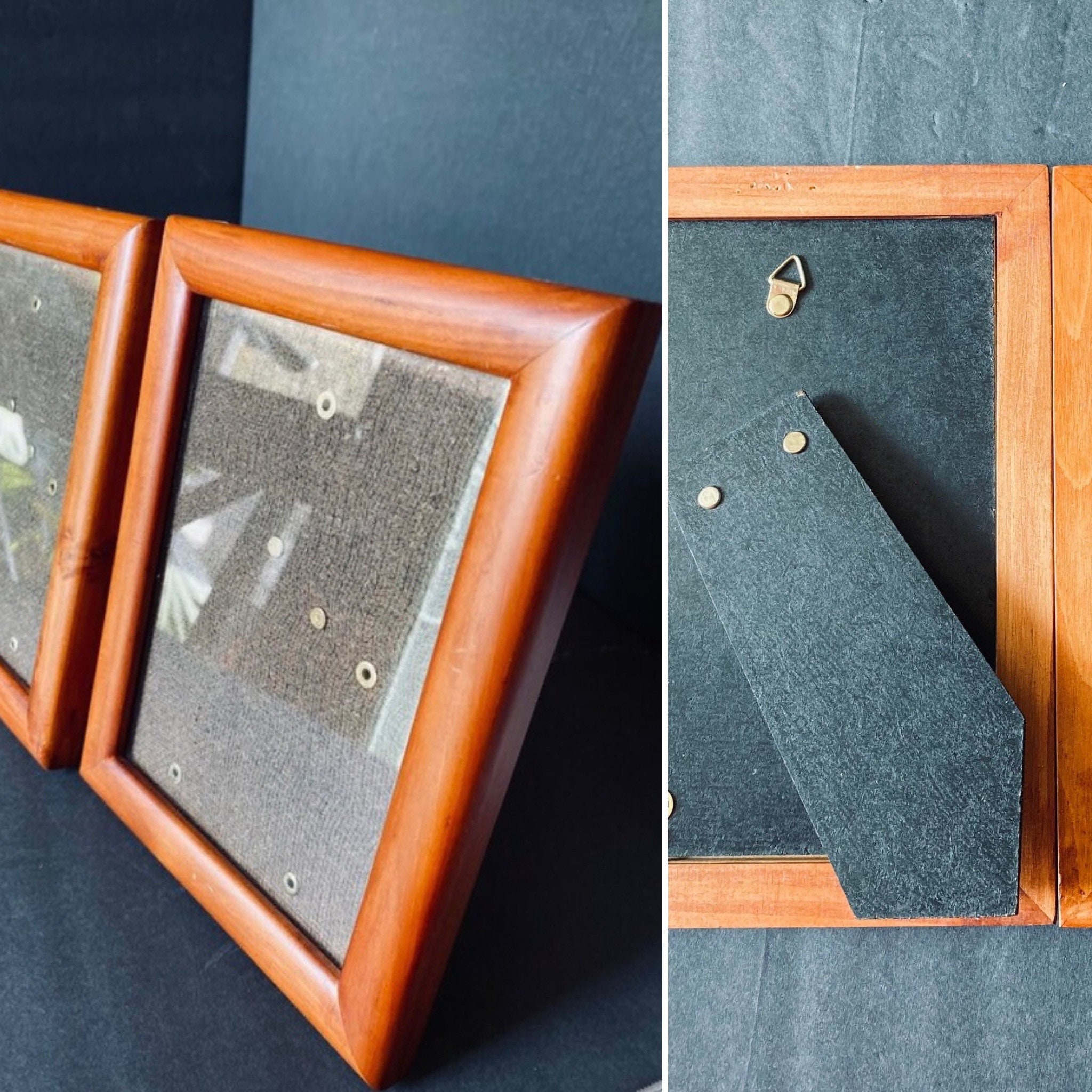 Teak 5 X 7 Easel Back Frames Etsy