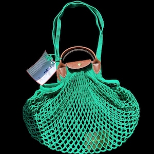 Longchamp Mesh Tote Bag Green (NWT).