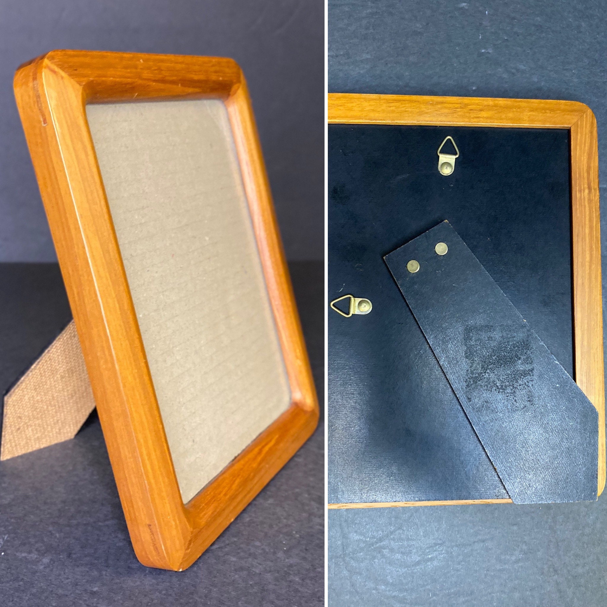 Teak 5 X 7 Easel Back Frames Etsy