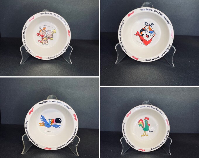 Vintage Kelloggs Cereal Bowls Etsy
