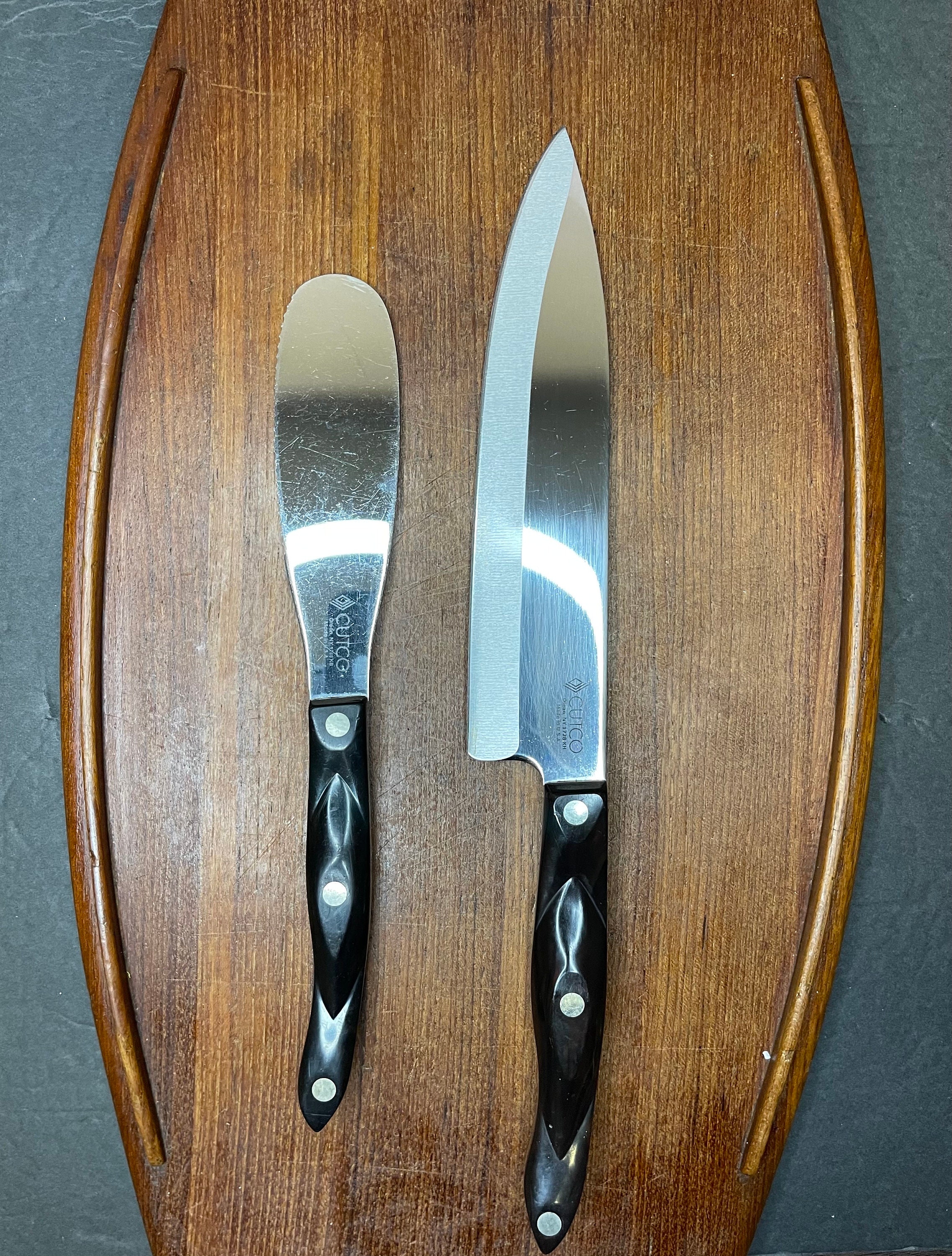 CUTCO #1768 JI Spatula Spreader Knife. Classic Brown Handle