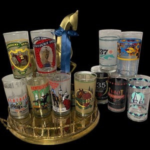 Iconic Churchill Downs Official Kentucky Derby Mint Julep Souvenier Glassware.
