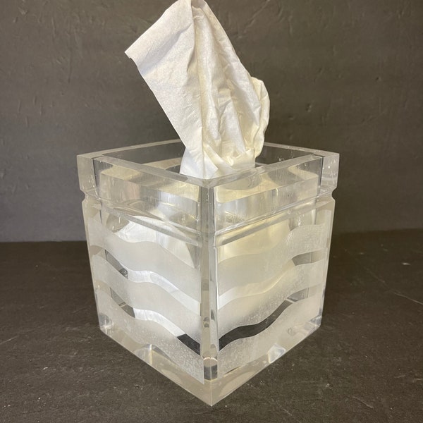 Lucite Tissue Box Etsy