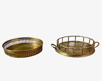 Mini Brass Gallery Trays.