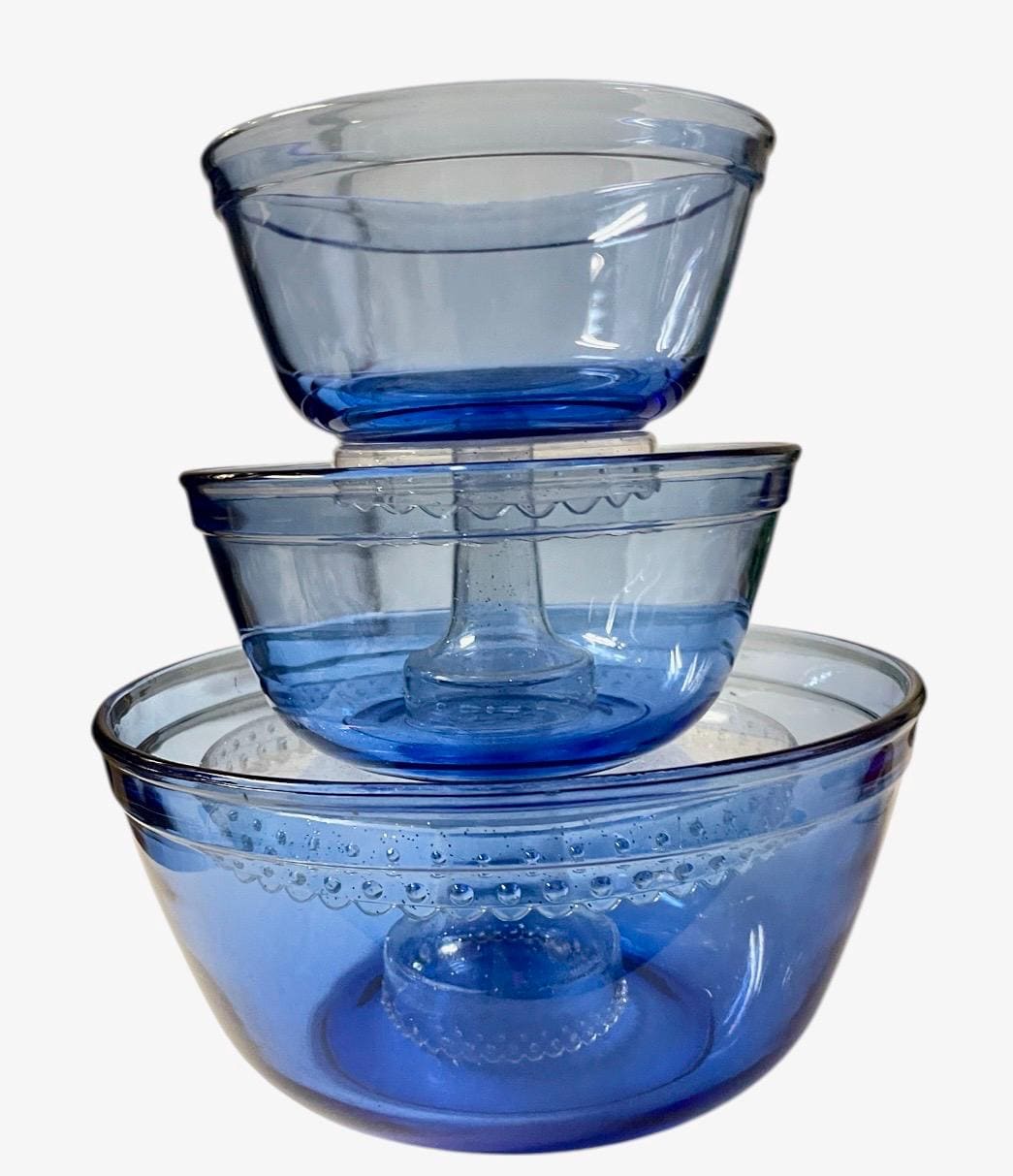 Anchor Hocking Cobalt Blue Mixing Bowls - Etsy