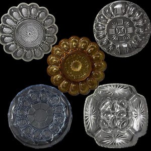 Deviled Egg Relish Plate, Tray Holders.