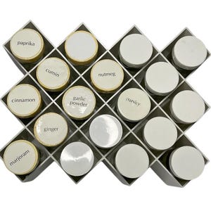 Copco Space Age Spice Rack w 18 Jars.