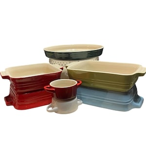 Le Creuset Baking Dishes, Pie Dish, Cocotte, Hunter Green, Lime Kiwi Blue