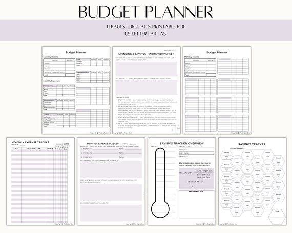 Budget Planner Printable Budget Planner Printable Monthly | Etsy