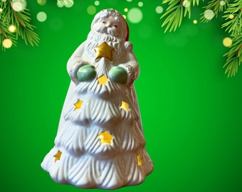 LENOX Seasons Sparkle Lit Santa Color Changing Lit Figurine