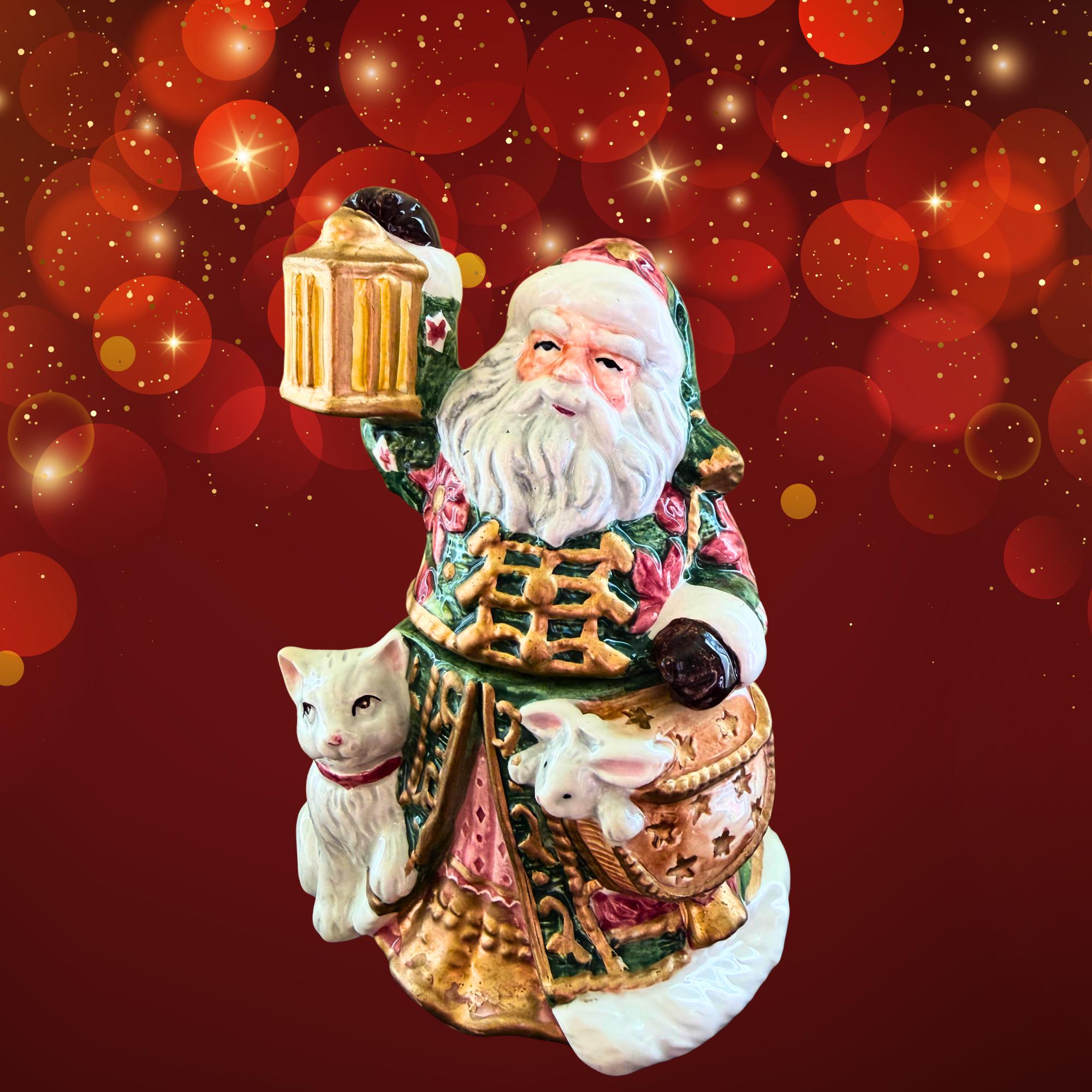 Fitz Floyd Santa Figurine - Etsy