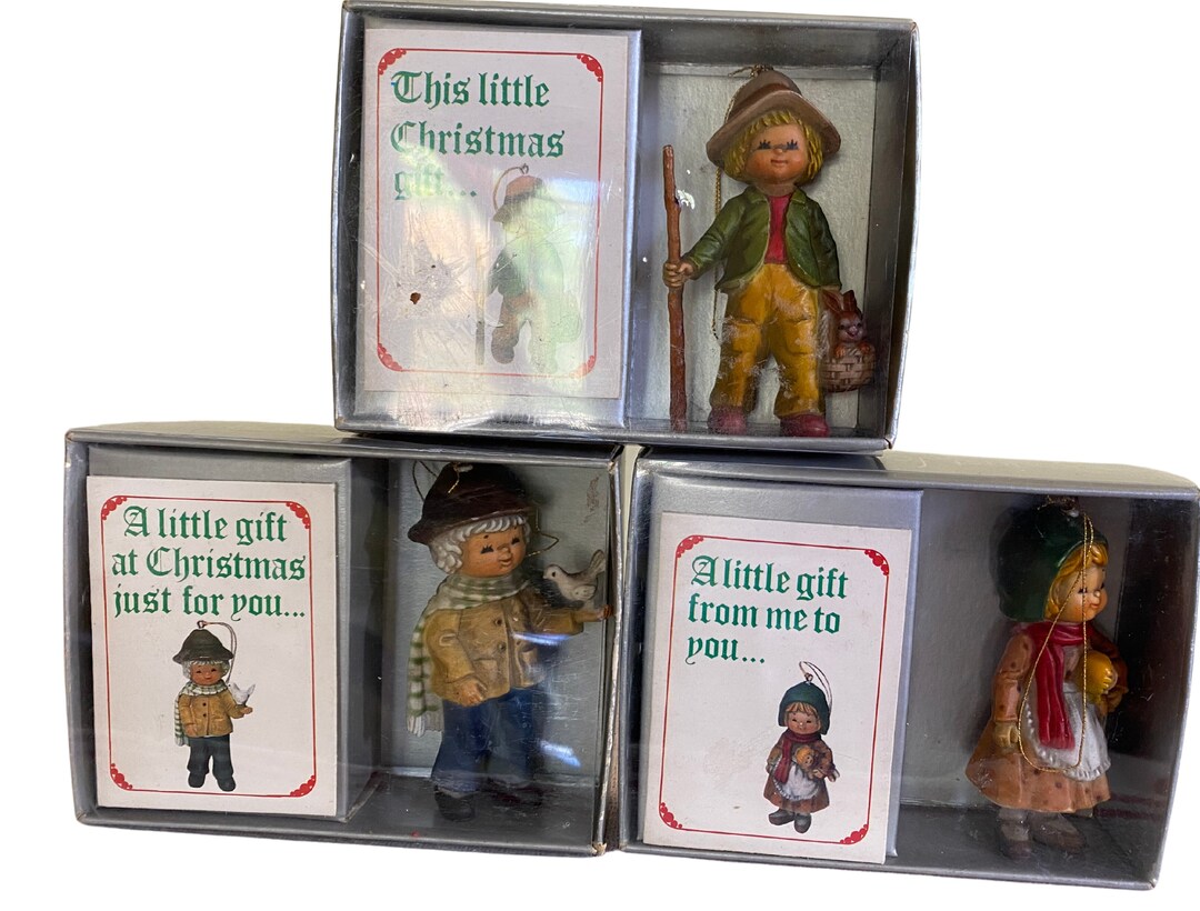 1983 Bradford Novelty Christmas Ornaments Set of 3 Etsy