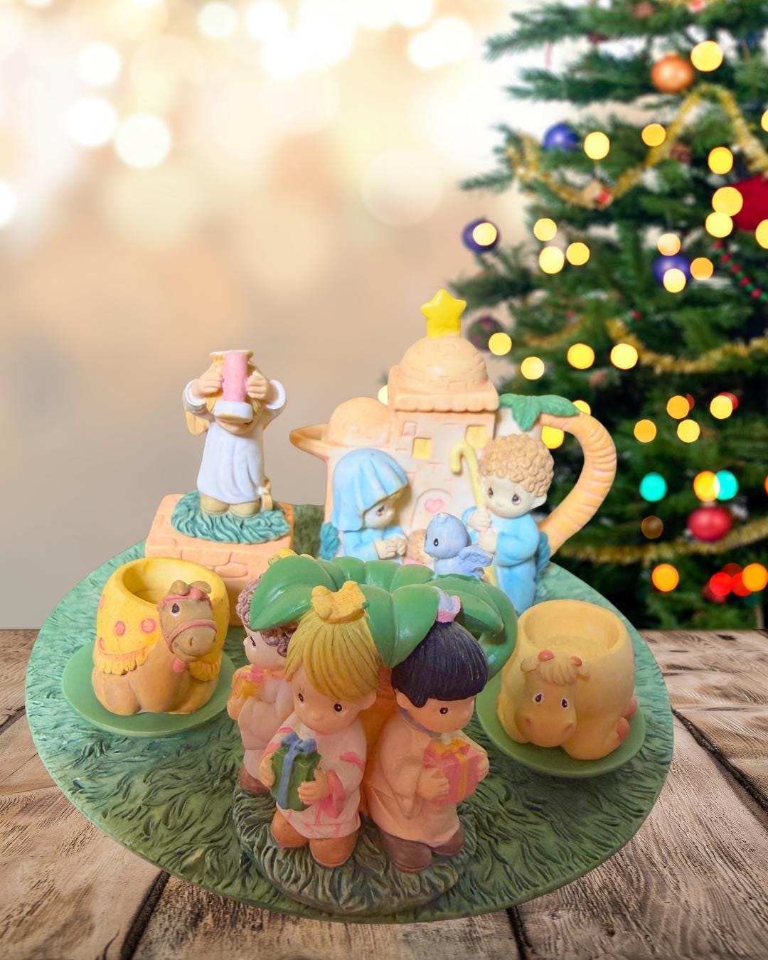 エネスコ　プレシャスモーメント　ヴィンテージ クリスマス 人形セット Vintage Precious Moments Nativity Set - Etsy