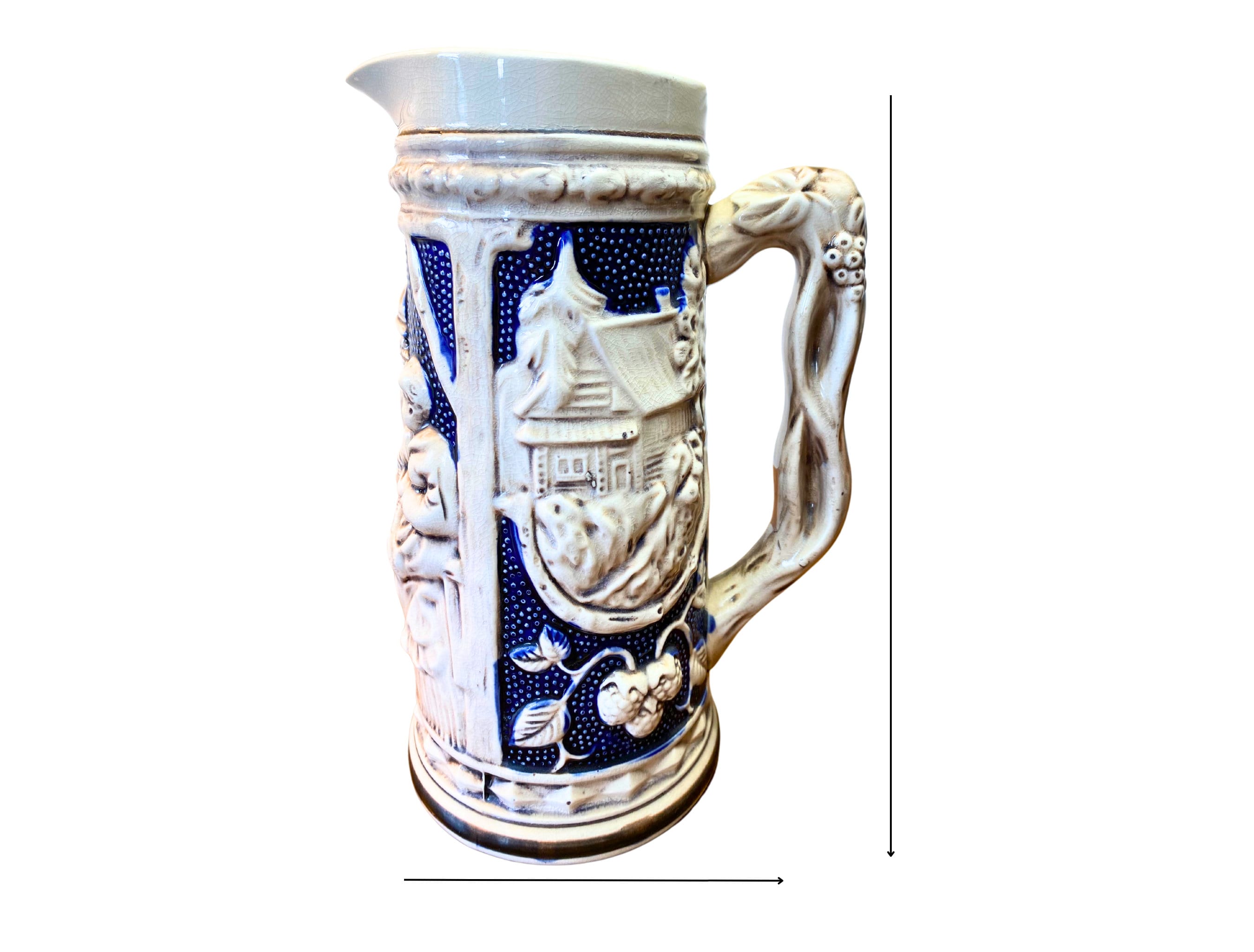 Vintage Ceramic German Beer Design Pitcher and Stein Set of 2 - Etsy