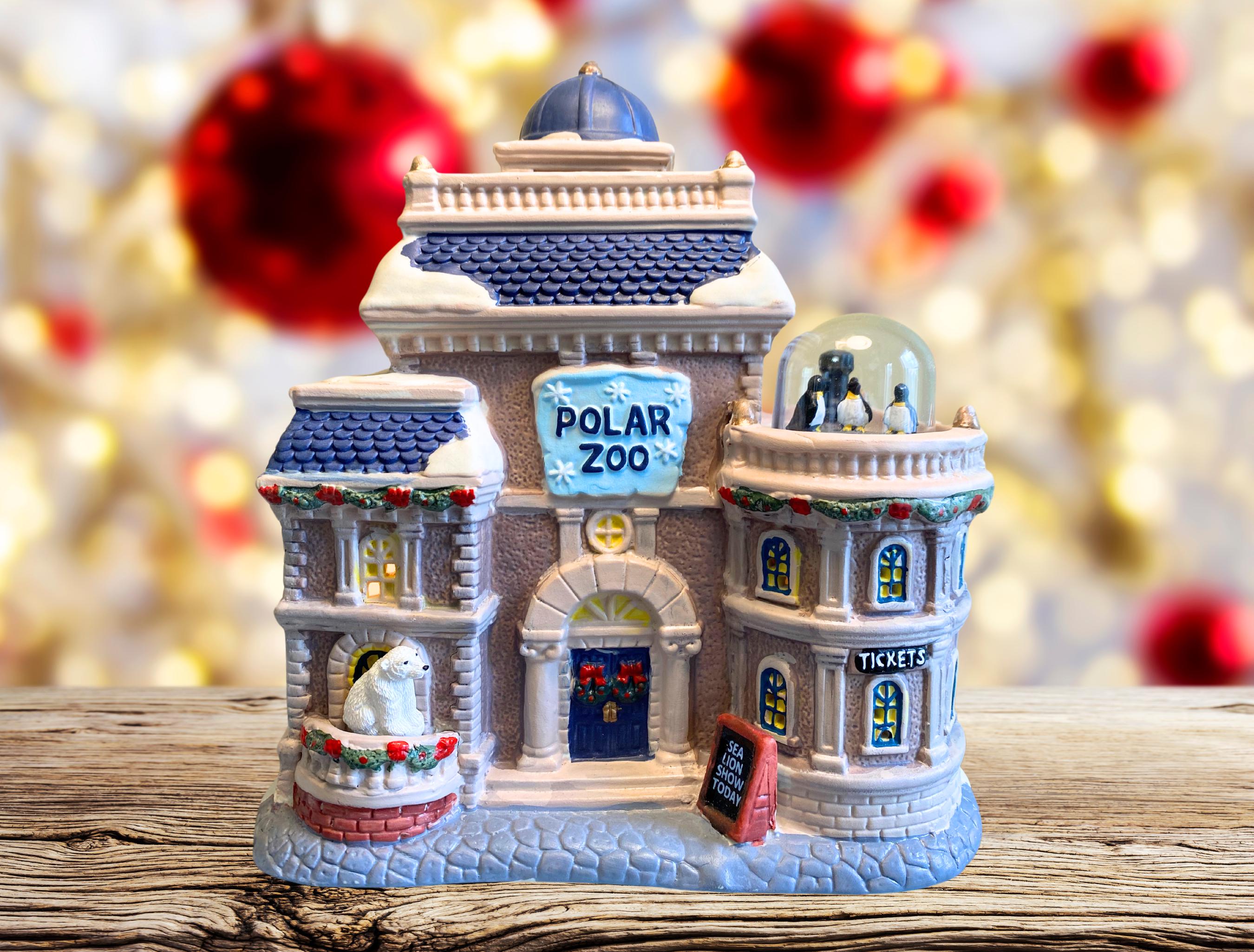 Porcelains Miniature Village House With LED Light Ceramics Glowing
