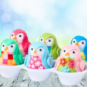 2025 Spritz Featherly Friends 6pc Fabric Easter Egg Carton