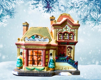 2002 LEMAX the Village Tailor Lighted Christmas Village House - Etsy