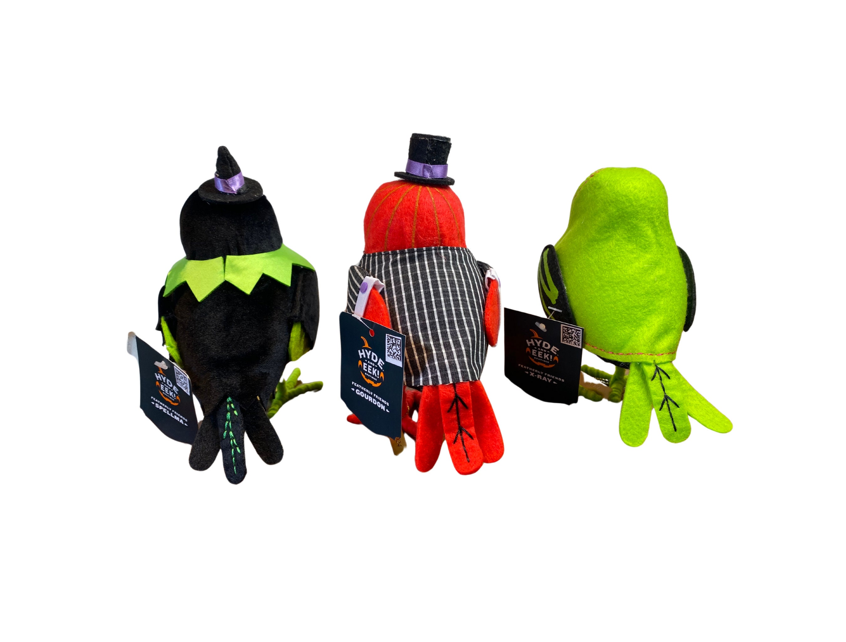 2024 Featherly Friends Felt Bird Halloween Figurines - Set