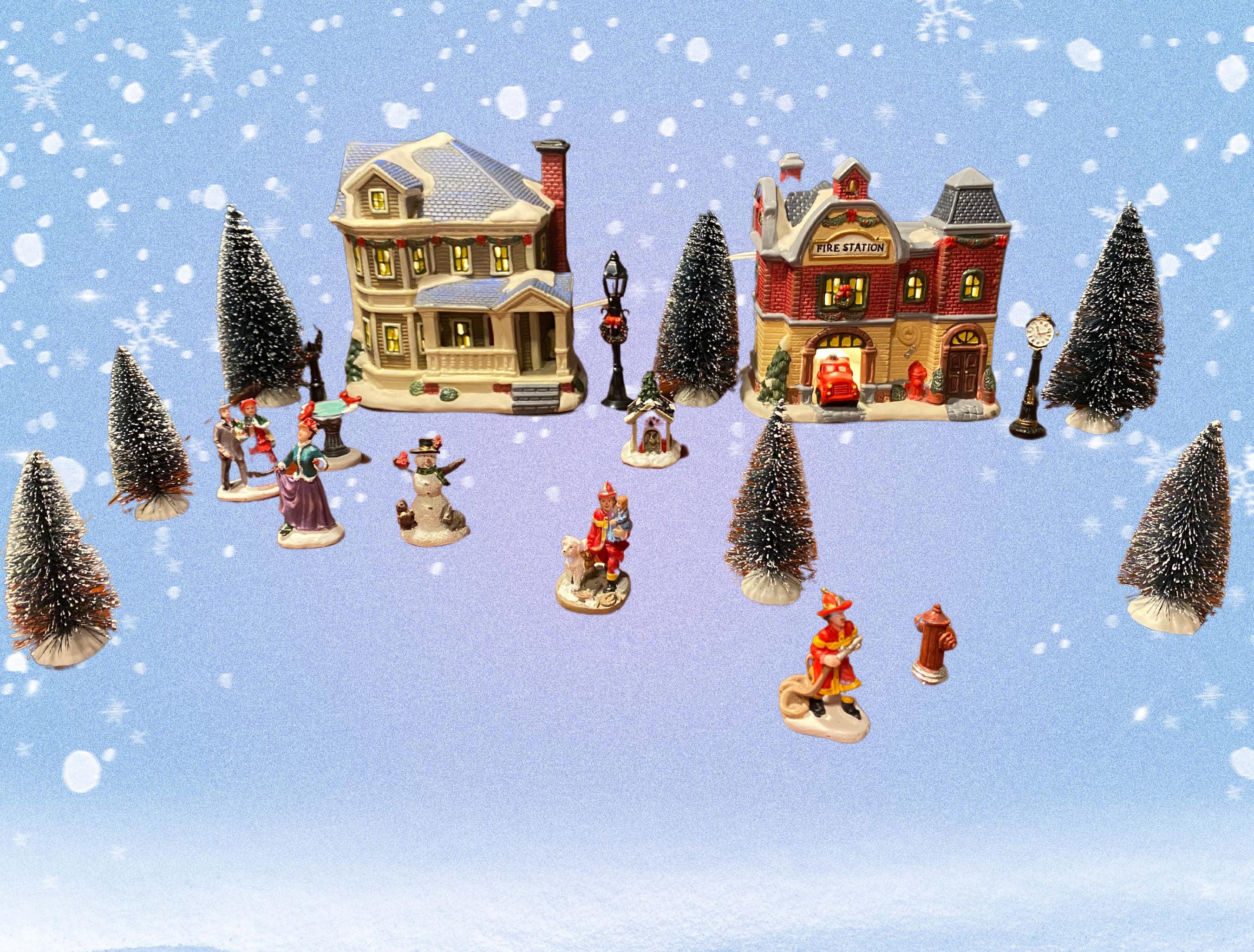 2024 Holiday Time Light-up 20-piece Christmas Village Set